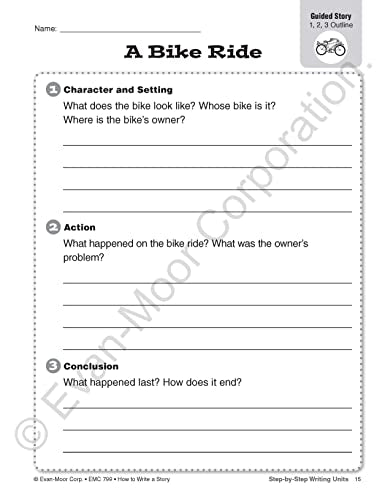 Evan-Moor How to Write a Story, Grades 1-3 Homeschool & Classroom Workbook, Printables, Develop Confident & Competent Storywriters, Learn Parts of a ... for 6 Genres (Writing Skills Essentials)