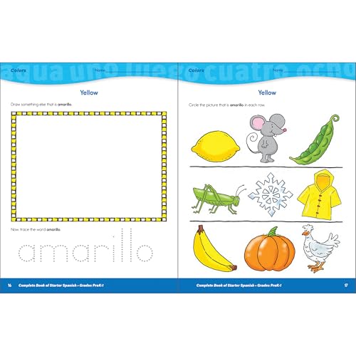 Complete Book of Starter Spanish Workbook for Kids, PreK-Grade 1