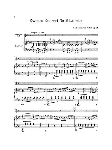 Clarinet Concerto No. 2 in E-flat Major, Op. 74 (Orch.): Part(s) (Kalmus Edition)