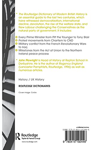 The Routledge Dictionary of Modern British History (Routledge Dictionaries)