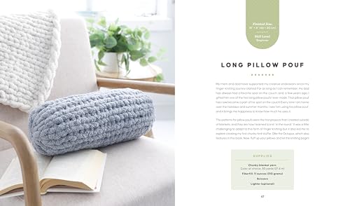 Get Started in Finger Knitting: Patterns and Instructions for Making Chunky Blankets, Cozy Pillows, and Cute Stuffies by Hand