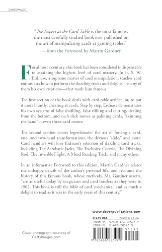 The Expert at the Card Table: The Classic Treatise on Card Manipulation (Dover Magic Books)