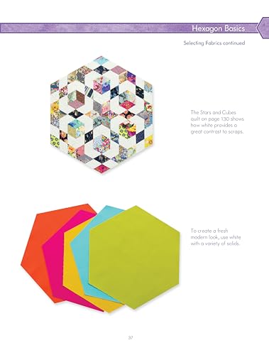 Hexagon Happenings: Complete Step-by-Step Photo Guide to Hexagon Techniques with 15 Quilts & Projects (Landauer) Finish Big Quilts Fast; Projects include a Table Mat, Runner, Bag, & Pincushion