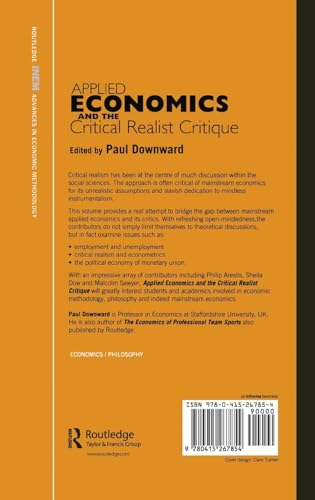 Applied Economics and the Critical Realist Critique (Routledge INEM Advances in Economic Methodology)
