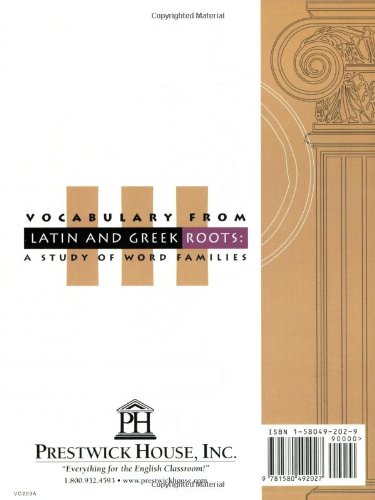 Vocabulary from Latin and Greek Level IX