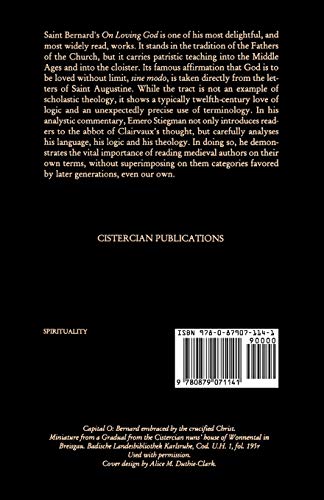 On Loving God (Volume 13) (Cistercian Fathers Series)