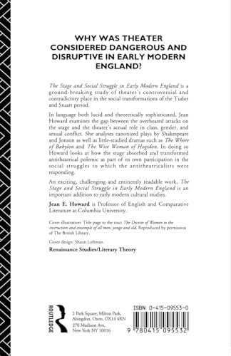 The Stage and Social Struggle in Early Modern England