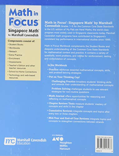 Math in Focus: A Singapore Approach- Student Workbook, Grade 4A