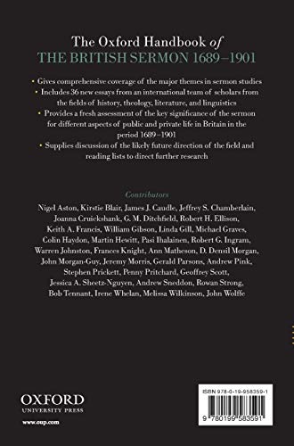 The Oxford Handbook of the British Sermon 1689-1901 (Oxford Handbooks)
