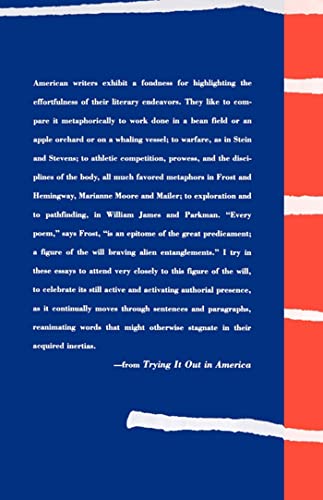 Trying It Out in America: Literary and Other Performances