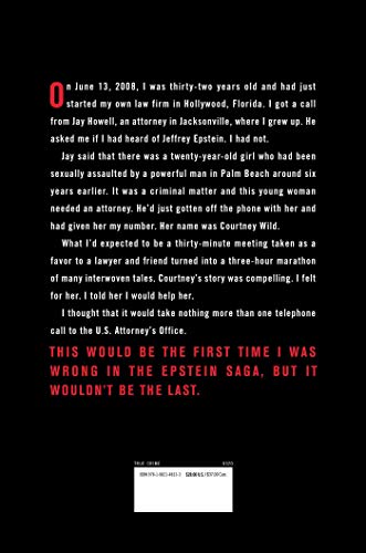 Relentless Pursuit: My Fight for the Victims of Jeffrey Epstein — back cover