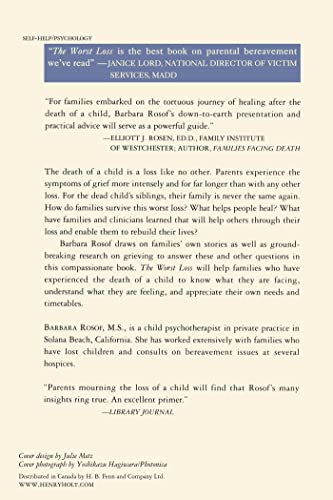 The Worst Loss: How Families Heal from the Death of a Child