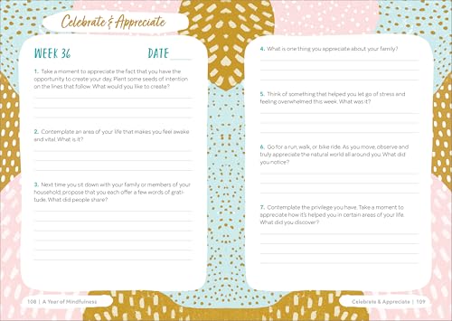 A Year of Mindfulness: A 52-Week Guided Journal to Cultivate Peace and Presence (A Year of Reflections Journal)