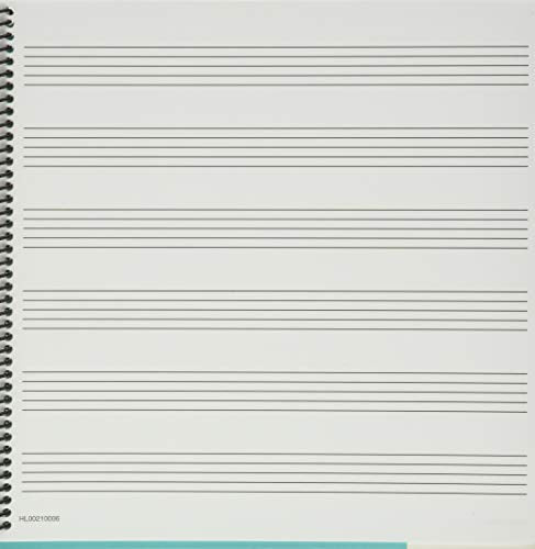 Wide Staff Wirebound Manuscript Paper (Aqua Cover)