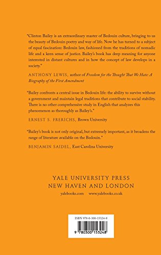 Bedouin Law from Sinai and the Negev: Justice without Government