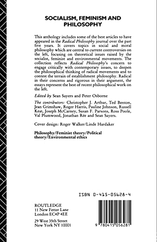 Socialism, Feminism and Philosophy: A Radical Philosophy Reader