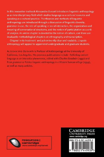 Linguistic Anthropology (Cambridge Textbooks in Linguistics)