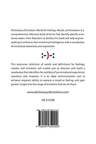 Dictionary of Emotions: Words For Feelings, Moods, and Emotions