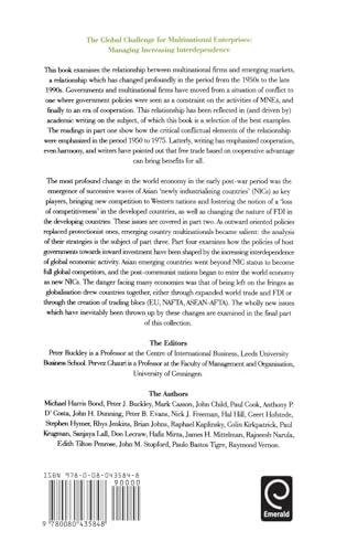 The Global Challenge for Multinational Enterprises: Managing Increasing Interdependence (International Business and Management, 5)