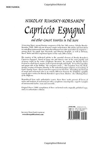 Capriccio Espagnol and Other Concert Favorites in Full Score (Dover Orchestral Music Scores)