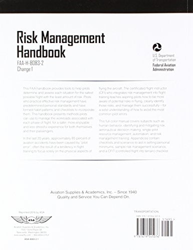 Risk Management Handbook (ASA FAA-H-8083-2 Change 1) (FAA Handbooks Series)