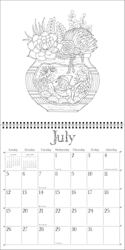 Johanna Basford's 2026 Coloring Wall Calendar