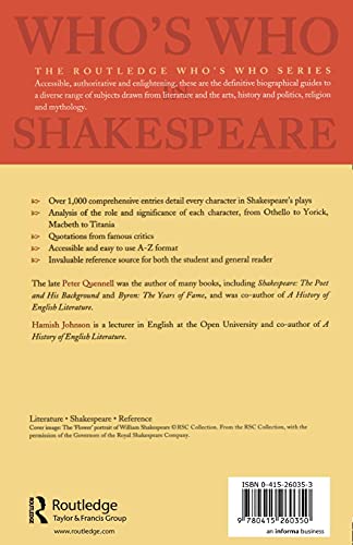 Who's Who in Shakespeare