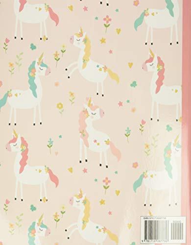 Unicorn Flowers - Primary Story Journal: Dotted Midline and Picture Space  Grades K-2 Composition School Exercise Book  100 Story Pages