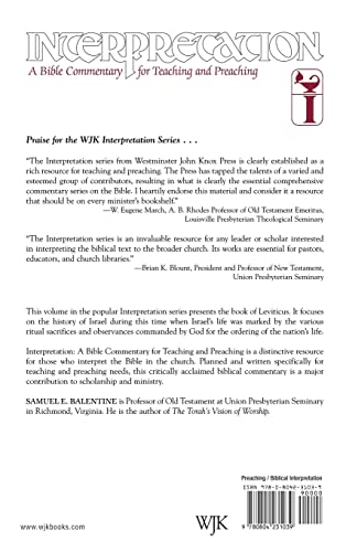 Leviticus: Interpretation: A Bible Commentary for Teaching and Preaching