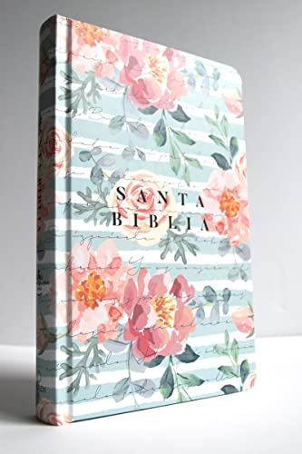 Biblia Reina Valera 1960 letra grande, tamao manual, tapa dura rosas rosadas / Spanish Bible RVR 1960 Handy Size Large Print HC pink roses (Spanish Edition)