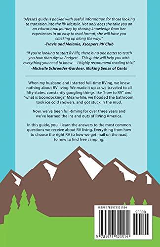 A Beginner's Guide to Living in an RV: Everything I Wish I Knew Before Full-Time RVing Across America (RV Travel Books) — back cover