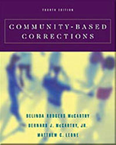 Community-Based Corrections (with InfoTrac)