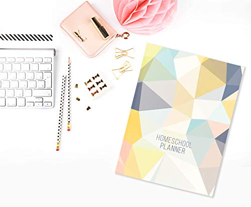 Homeschool Planner: Daily Assignment Tracker and Record Book For One Student | Academic Calendar Year | Minimalist Abstract Pattern (Homeschooling Family Organizer)