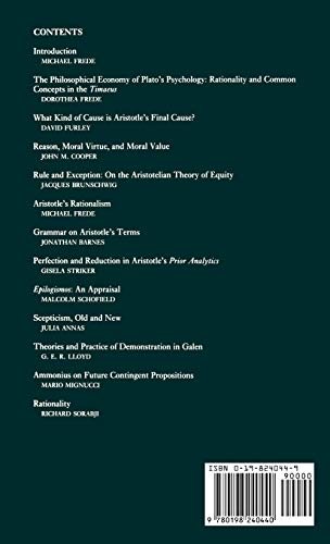 Rationality in Greek Thought