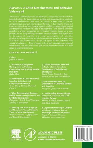 Advances in Child Development and Behavior (Volume 56)