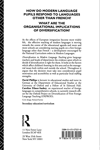 Diversification in Modern Language Teaching: Choice and the National Curriculum