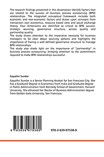 Business Process Outsourcing: Determinants of Success