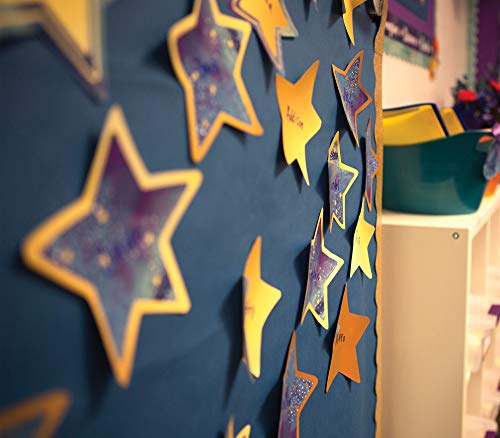 Carson Dellosa Galaxy 36 Stars Cutouts, Marble & Gold Star Cutouts for Bulletin Board and Classroom Décor, Galaxy Décor Classroom Cut-Outs, Space Décor Cutouts for Classroom Bulletin Board Decorations