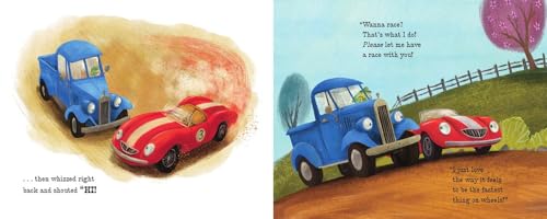 Little Blue Truck and Racer Red: A Fun Picture Book About Race Cars, Friendship, and Trying Your Best for Children (Ages 4-8)