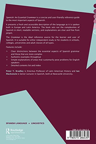 Spanish: An Essential Grammar (Routledge Essential Grammars)