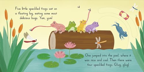 Five Speckled Frogs: (A Classic Nursery Rhyme Board Book with Interactive Sliders and QR Code for Instrumental and Vocal Versions - For Babies and Toddlers) (Sing Along with Me!)