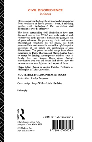 Civil Disobedience in Focus (Philosophers in Focus)