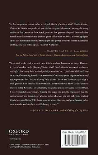 The Last Years of Saint Thérse: Doubt and Darkness, 1895-1897
