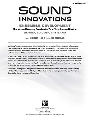 Sound Innovations for Concert Band -- Ensemble Development for Advanced Concert Band: B-flat Bass Clarinet