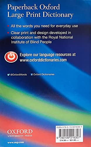 Paperback Oxford Large Print Dictionary