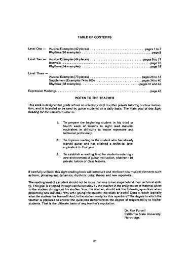 Sight Reading for the Classical Guitar, Level I-III: Daily Sight Reading Material with Emphasis on Interpretation, Phrasing, Form, and More