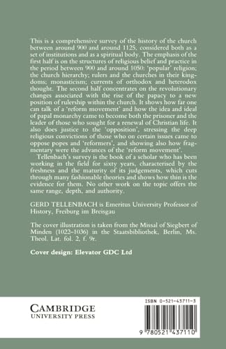 The Church in Western Europe from the Tenth to the Early Twelfth Century (Cambridge Medieval Textbooks)