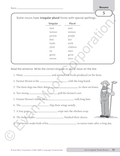 Evan-Moor Language Fundamentals, Grade 5