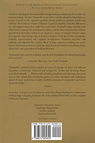 The Cultural Origins of Human Cognition