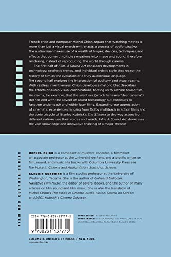 Film, a Sound Art (Film and Culture Series) — back cover